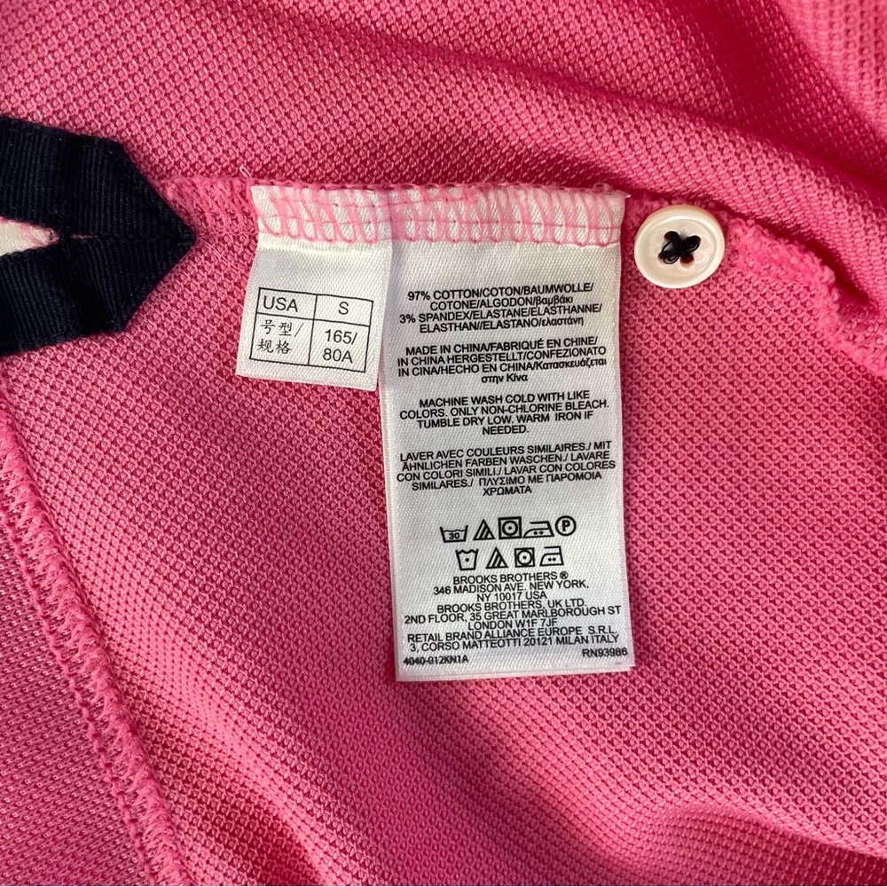 Brooks Brothers Pro Sport Polo Pink Size Small - Picture 6 of 8
